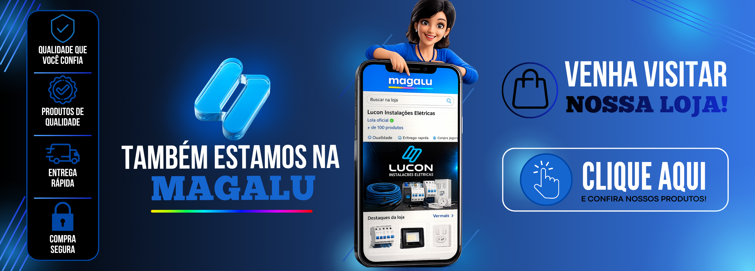 Propaganda sobre a plataforma da magalu