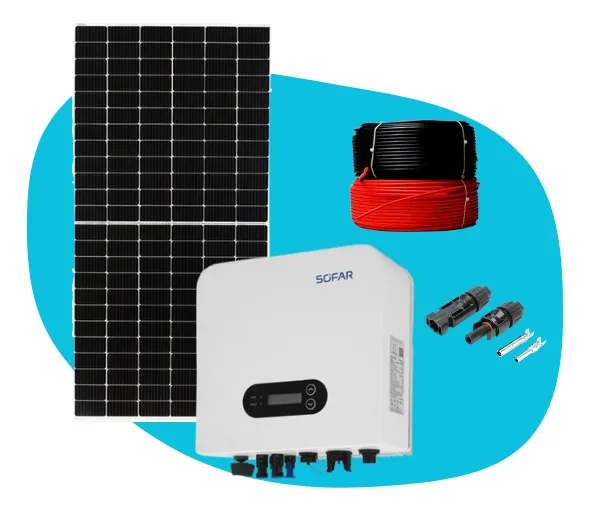 Kit Solar 6 Placas 620w com Inversor 3,3K
