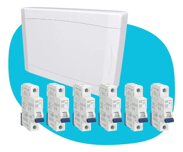 Quadro Distribuição 6/8 Sobrepor Ilumi Com 6 Disjuntor Weg